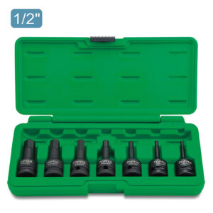 Kunci Set 7PCS 1/2" DR. Hex Bit Impact Socket Set TOPTUL GDAI0702-0