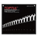 Kunci Set 15° Offset Standard Combination Wrench Set POUCH BAG BLACK TOPTUL GPAB1602-0