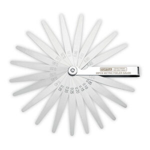 Alat Ukur 20PCS Metric Feeler Gauge Tapered Tips L 100 W 10 TOPTUL ICAA0020-0