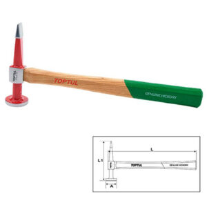 Palu Straight Pein & Finishing Hammer - Crowned Face 141mm Toptul JFAC0133 -0