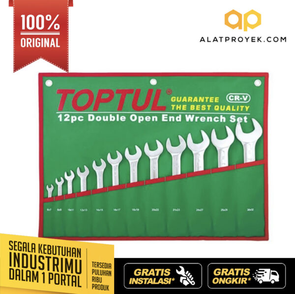 Kunci Kombinasi Double Open End Wrench Set 12Pcs Toptul GAAA1206-0
