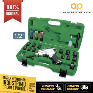 Kunci Set 27PCS 1/2" DR. Air Impact Wrench Set Long Anvil / Max. Torque 600 Ft-Lb TOPTUL GDAI2704-0