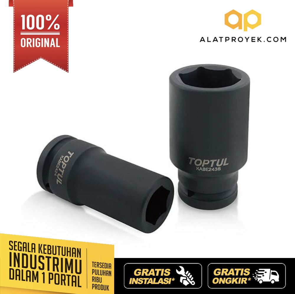kunci Sock 3/4" DR. 6PT Flank Deep Impact Sockets 32mm TOPTUL KABE2432-0