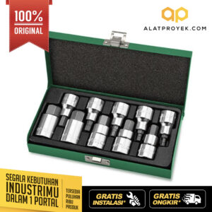 Kunci Sock Hex Bit Socket Set 1/2" DR. 10pcs Toptul GAAD1007-0