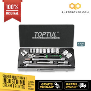 Kunci Sock Socket Set Metric 1/2" DR. 12PT 18pcs Toptul GCAD1804-0