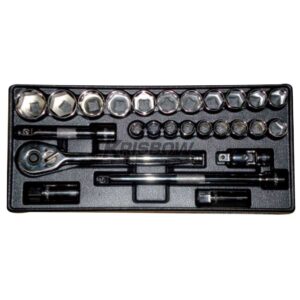 Kunci Sock Socket Set Sq1/2Inc 26Pcs With Tray Krisbow KW0103287-0