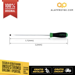 Obeng Extra Long Slotted Anti-Slip Screwdrivers 0.8x4.0 mm Toptul FACB0440-0