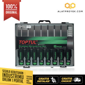 Obeng Presisi Precision Screwdriver Slotted, Phillips, Star Type Set 8 PcsToptul GAAW0803-0