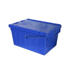 Nestable Container With Lid Blue 58 L Krisbow 10133558-0