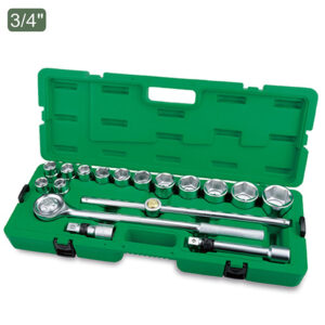 Kunci Sock Professional Grade Flank Socket Set 3/4" DR. 6PT 17pcs Toptul GCAI1701-0