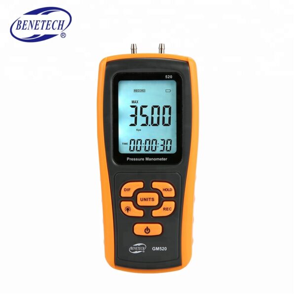 Alat Ukur Tekanan Digital Manometer Pressure Gauge Benetech GM520-35581