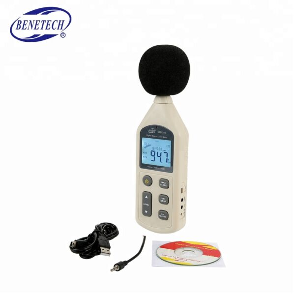 Alat Ukur Suara Digital Sound Level Meter Data Logger Benetech GM1356-35456