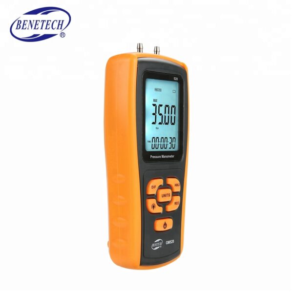 Alat Ukur Tekanan Digital Manometer Pressure Gauge Benetech GM520-0