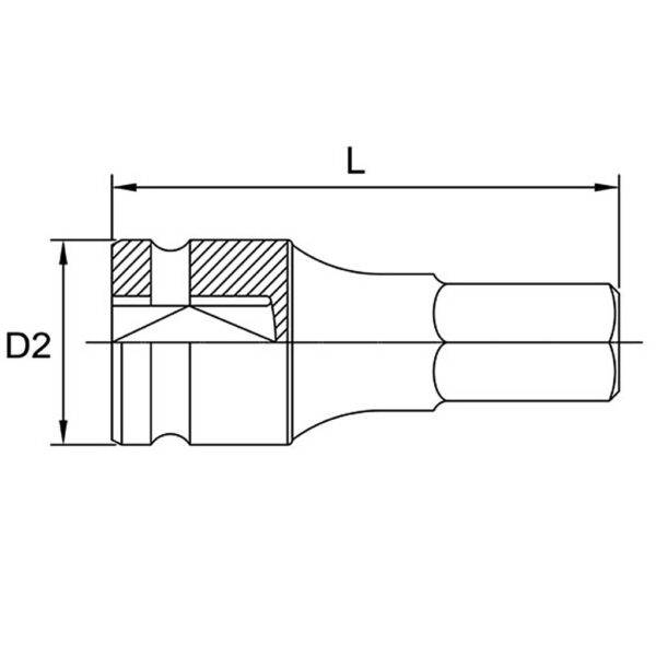 Kunci Sock Hex Bit Impact Sockets 19mm Toptul KADH1619-34944
