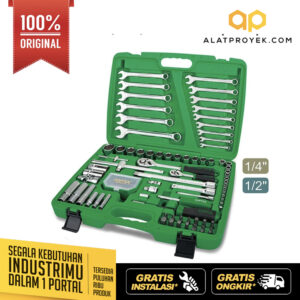 Kunci Sock Professional Grade Flank Socket Wrench Set 1/4"&1/2" DR. 6PT 106pcs Toptul GCAI106B-0