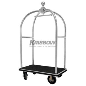 Troli Barang Luggage Cart Black Carpet 110x65x186 cm Krisbow KW1801312-0