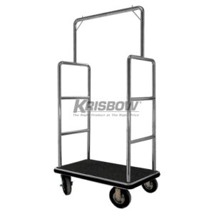 Troli Barang Luggage Cart Black Carpet 105x61x182 cm Krisbow KW1801313-0