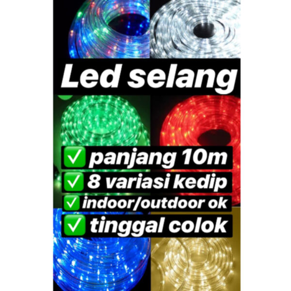 Lampu Led Selang / Rope Light / Lampu Dekorasi 10 Meter - Putih-35286
