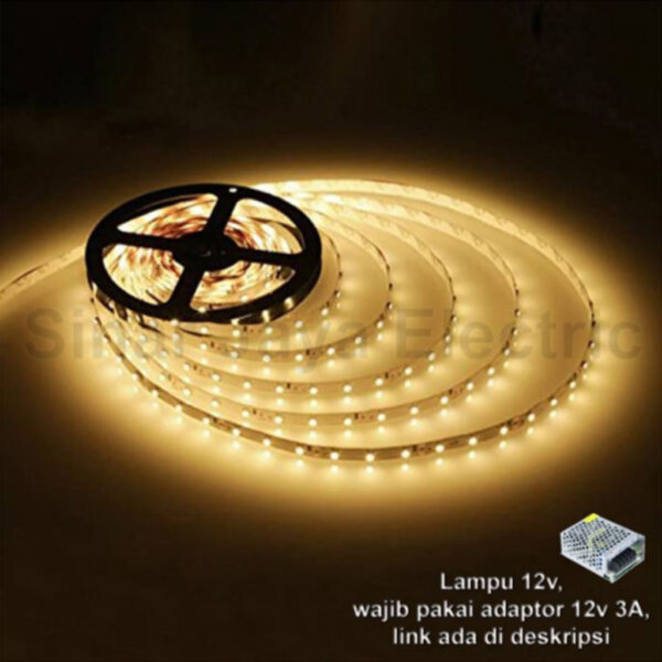 Led Strip Pita Flexible Smd 3528 / 2835 Ip33 (Mata Kecil Indoor)-35243