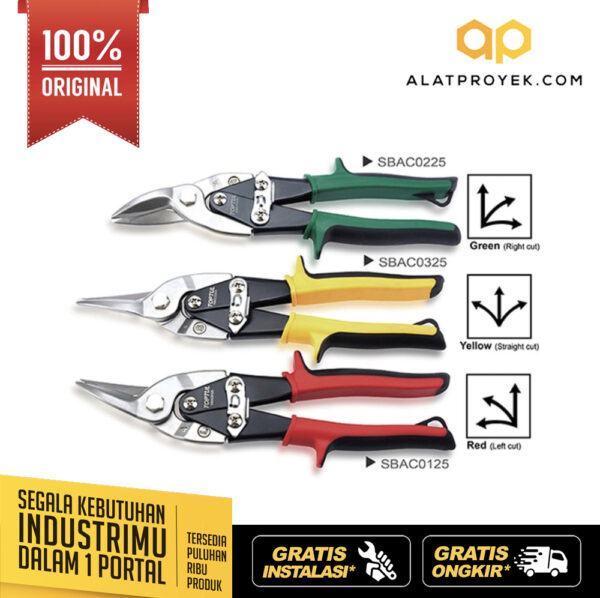 Tang Aviation Tin Snips Right Cut 248mm Toptul SBAC0225-0