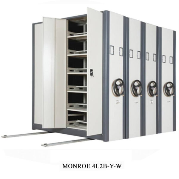 Lemari File Mobile 4 Line 2 Bay SAN Monroe 4L2B-Y-W-35955