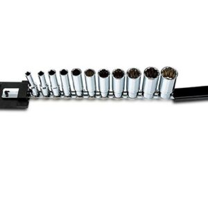 Deep Socket Rail Set 11PCS 3/8" DR. 12PT - SAE Toptul GBAQ1101-0
