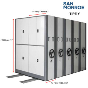 Lemari File Mobile 2 Line 2 Bay SAN Monroe 2L2B-Y-0