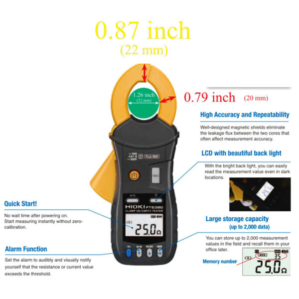 Clamp On Earth Tester Hioki FT6381-36427