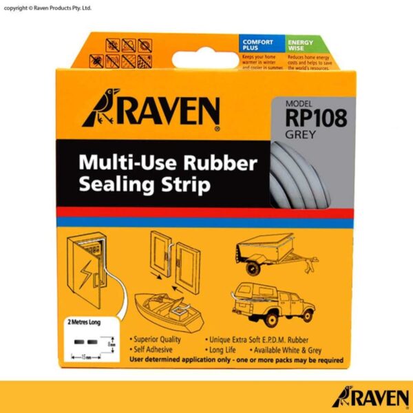 Raven RP108 Multi Use Sealing Strip 2Meter In Grey Or White - Abu-Abu-36702