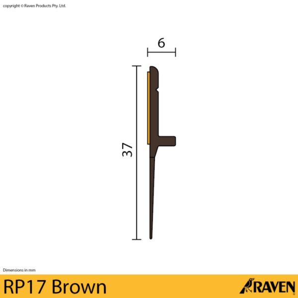 Penutup Lubang Bawah Pintu Raven Rp17 Coklat Door Bottom Seal-0