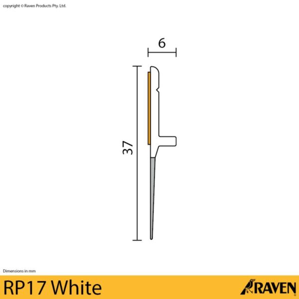 Penutup Lubang Bawah Pintu Raven Rp17 Putih Door Bottom Seal-36833