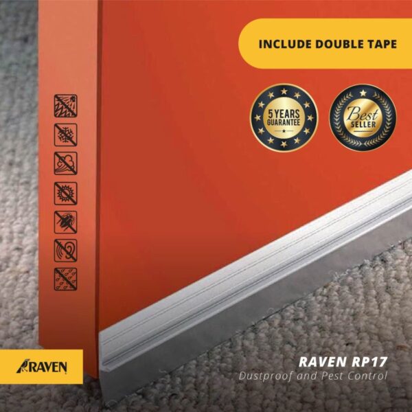 Penutup Lubang Bawah Pintu Raven Rp17 Putih Door Bottom Seal-36836