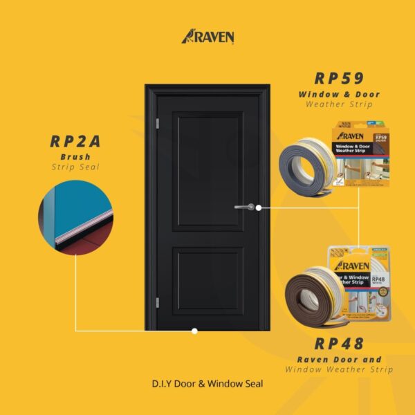 Raven Door Bottom Seal Rp 2A Bronze(Brown) Penutup Celah Bawah Pintu-36792
