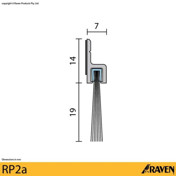Raven Door Bottom Seal Rp 2A Clear(Silver) Penutup Celah Bawah Pintu-36786