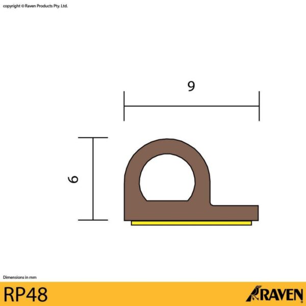 Raven Door & Window Seal Rp48 Brown 6M Seal Celah Pintu Jendela-36843