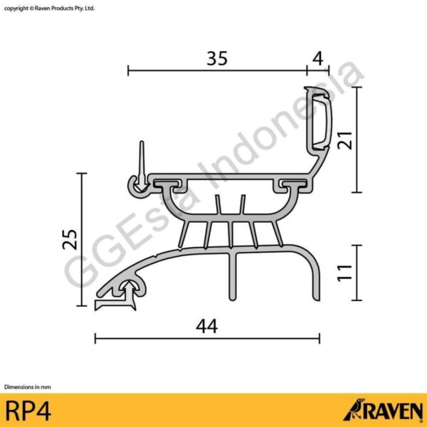 Raven Door Bottom Seal Rp 4 Storm Proof Bronze(Brown)-36782
