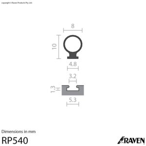 Raven Rp540 Acoustic Aluminium Frame Seal 10 Meter Black-0
