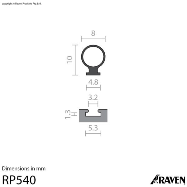Raven Rp540 Acoustic Aluminium Frame Seal 10 Meter Black-0