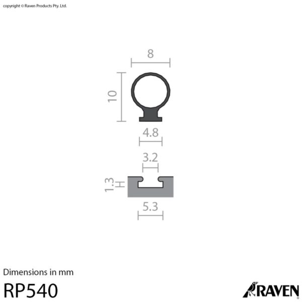 Raven Rp540 Acoustic Frame Seal 100Meter Aluminium Or Pvc Door Black-0