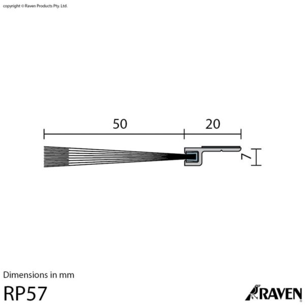 Raven Rp57 Brush Strip Seal 3 Meter For 50mm Gap-36645