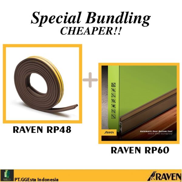 Raven Door Seal Rp60 Bronze + Rp48 Brown Paket Penutup Celah Pintu-36618