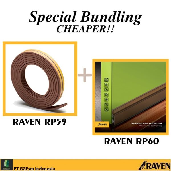 Raven Door Seal Rp60 Bronze + Rp59 Brown Paket Penutup Celah Pintu-36621