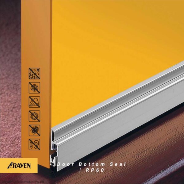 Raven Automatic Door Bottom Seal Rp 60 Clear A.(Silver) Seal Otomatis-36859