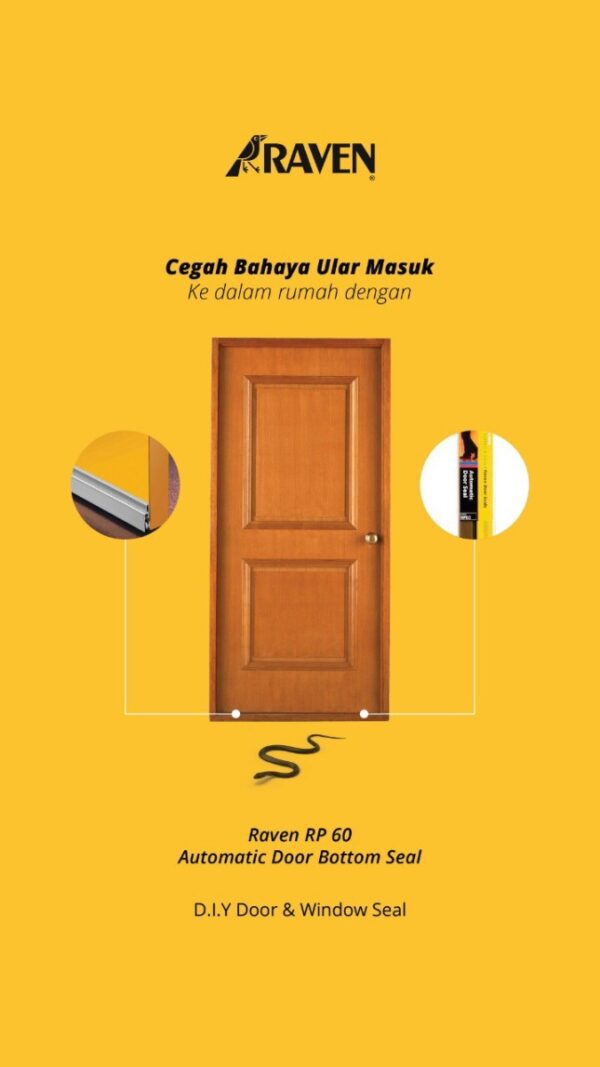 Raven Automatic Door Bottom Seal Rp 60 Clear A.(Silver) Seal Otomatis-36858