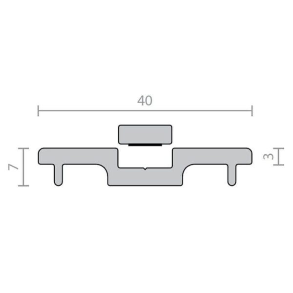 Raven Rp66 Threshold Plate 100Cm For Carpeted Floor In Silver-36673