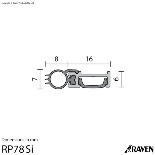 Raven Acoustic Door & Window Frame Seal Rp78Si 3000Mm Bronze Brown-36744