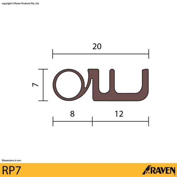 Raven Door & Window Frame Seal Rp7 Brown-0