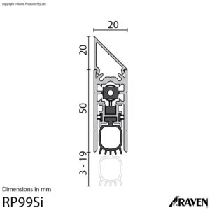 Raven Heavy Duty Acoustic Automatic Door Bottom Seal Rp 99Si Ca 1070Mm-0