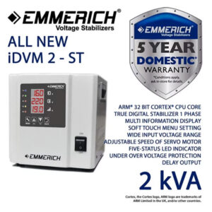 Stabilizer Listrik ALL NEW iDVM 2-ST 2kVA Emmerich ERIDVM020ST-0