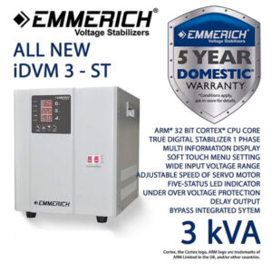 Stabilizer Listrik ALL NEW iDVM 3-ST 3kVA Emmerich ERIDVM030ST-0